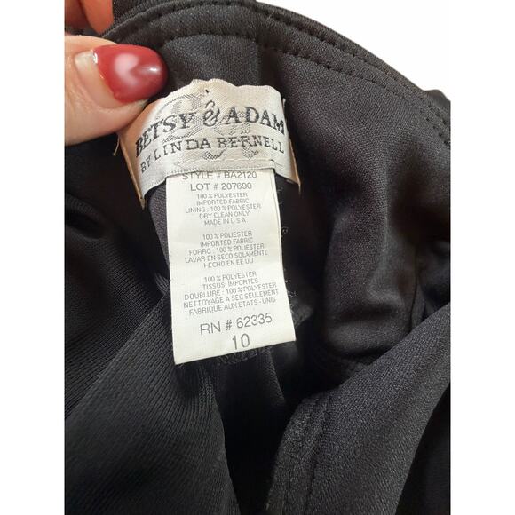 Betsy and Adam Black Gown - Size 10 - Picture 3 of 15